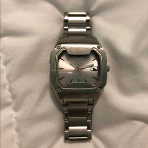 Classic Metal Silver Shark Watch